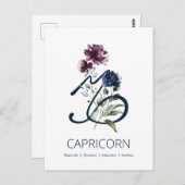 山羊座の星占いマーク ポストカード (正面/裏面)