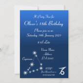 山羊座の星座パーティー招待状 招待状 (正面)