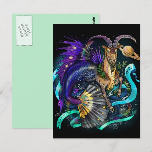 山羊座の星座 ポストカード (正面/裏面)