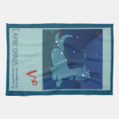 山羊座の星座、ヴィンテージ占星術、星占い キッチンタオル (横)