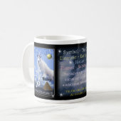 山羊座の(占星術の)十二宮図のコップかマグ コーヒーマグカップ (正面左)