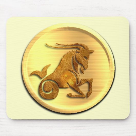 山羊座の(占星術の)十二宮図のマウスパッド マウスパッド (正面)