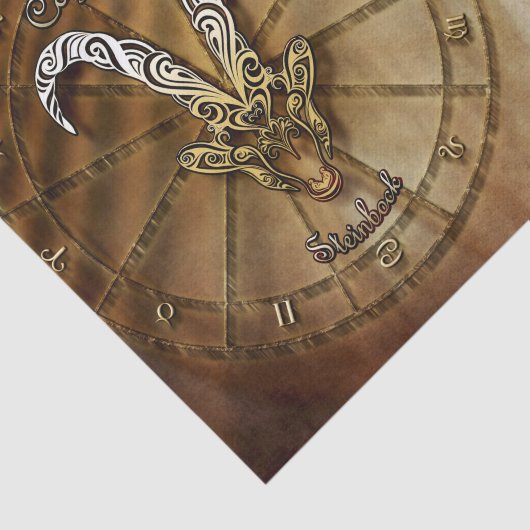 山羊座の(占星術の)十二宮図の占星術のデザイン 薄葉紙 (詳細)