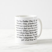 山羊座の(占星術の)十二宮図の印のマグ コーヒーマグカップ (正面右)