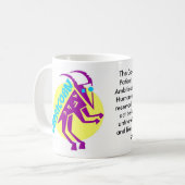 山羊座の(占星術の)十二宮図の印のマグ コーヒーマグカップ (正面左)