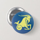 山羊座の(占星術の)十二宮図の印の占星術のヤギの占星術 缶バッジ (正面&裏面)