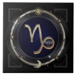 山羊座の(占星術の)十二宮図の印 タイル