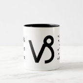 山羊座の(占星術の)十二宮図の印("恐れのヤギ") ツートーンマグカップ (中央)