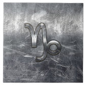 山羊座の(占星術の)十二宮図の記号の産業スタイル タイル (正面)