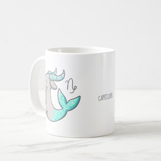 山羊座の(占星術の)十二宮図動物のマグ コーヒーマグカップ (正面左)