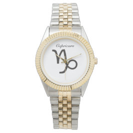 山羊座の〔占星術の〕十二宮図記号。レディースウォッチ… 腕時計