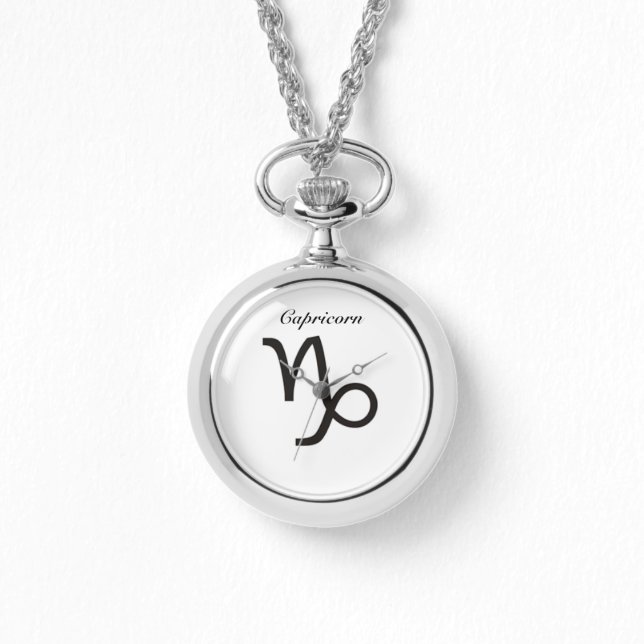 山羊座の〔占星術の〕十二宮図記号。レディースウォッチ… 腕時計 (正面)