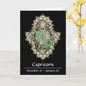 山羊座のKhamsaのメッセージカード カード (黄色い花)