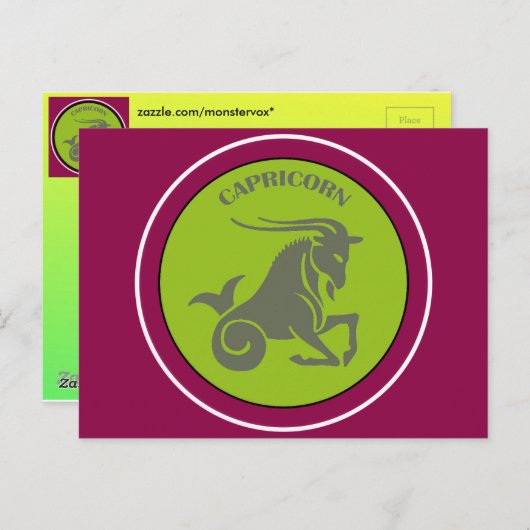 山羊座はがき ポストカード (正面/裏面)