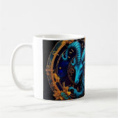 山羊座をテーマにした栄養価 コーヒーマグカップ (左)