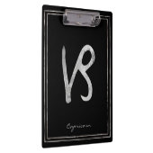 山羊座を打ち付けた銀の様式星占い クリップボード (右)