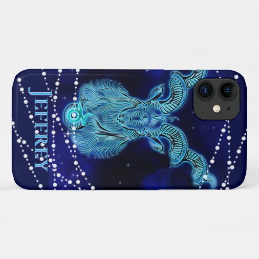 山羊座インDark Blue II Case-Mate iPhoneケース (裏面(横))