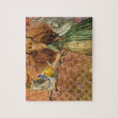 山羊座ウーマンコラージュヴィンテージスお洒落ルレアル ジグソーパズル (縦)