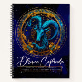 山羊座エレガント〔占星術の〕十二宮図標識ヴィンテージ天空 ノートブック (正面)