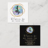 *~*山羊座オパールマーメイド金ゴールドレインボー女神 スクエア名刺 (正面/裏面)