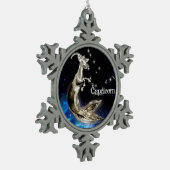 山羊座オーナメント スノーフレークピューターオーナメント (左)