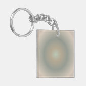 山羊座オーラグラディエント〔占星術の〕十二宮図グリーンブラウン キーホルダー (正面左)