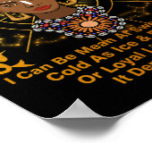 山羊座クイーンスイートキャンディ誕生日ブラックウィメンズ ポスター (角)