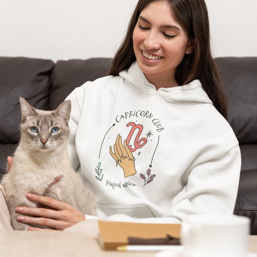 山羊座クラブマジカルウィンターフード付きスウェットシャツ パーカ