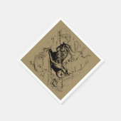 山羊座コンステレーションマップヘベリアス1690年頃 スタンダードカクテルナプキン (角)