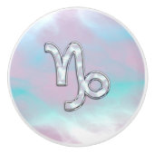 山羊座サインオンマザーオブパールヌーカースタイル セラミックノブ (正面)