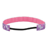 山羊座サインオン明るい赤紫色デジタルカモフラージュ アスレチックヘッドバンド (裏面)