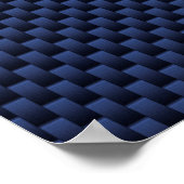 山羊座サインネイビーブルーカーボンファイバースタイル ポスター (角)