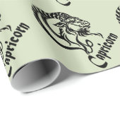 山羊座ザシーヤギ〔占星術の〕十二宮図グリーン ラッピングペーパー (ロールコーナー)