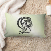 山羊座ザシーヤギ〔占星術の〕十二宮図グリーン ランバークッション (ブランケット)