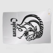 山羊座ザシーヤギ〔占星術の〕十二宮図 ゴルフタオル (横)