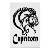 山羊座ザシーヤギ〔占星術の〕十二宮図 ポスター (正面)