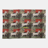 山羊座ザヤギ〔占星術の〕十二宮図サインバースデーパーティー キッチンタオル (横)