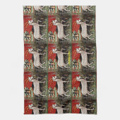 山羊座ザヤギ〔占星術の〕十二宮図サインバースデーパーティー キッチンタオル (縦)