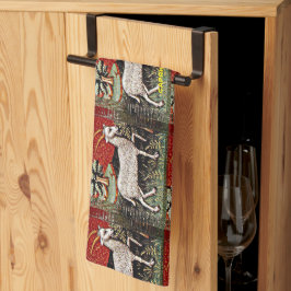 山羊座ザヤギ〔占星術の〕十二宮図サインバースデーパーティー キッチンタオル