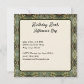 山羊座ザヤギ〔占星術の〕十二宮図サインバースデーパーティー 招待状 (裏面)