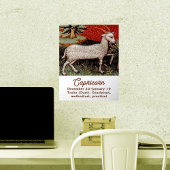 山羊座ザヤギ〔占星術の〕十二宮図サインバースデーパーティー 箔ポスター