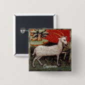 山羊座ザヤギ〔占星術の〕十二宮図サインバースデーパーティー 缶バッジ (正面&裏面)