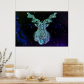 山羊座ザヤギ〔占星術の〕十二宮図ポスター ポスター (キッチン)