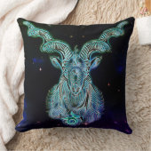 山羊座ザヤギ〔占星術の〕十二宮図枕 クッション (ブランケット)