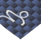 山羊座シンボルネイビー炭素繊維スタイル テーブルクロス (アングル)