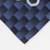 山羊座シンボルネイビー炭素繊維スタイル フリースブランケット (角)