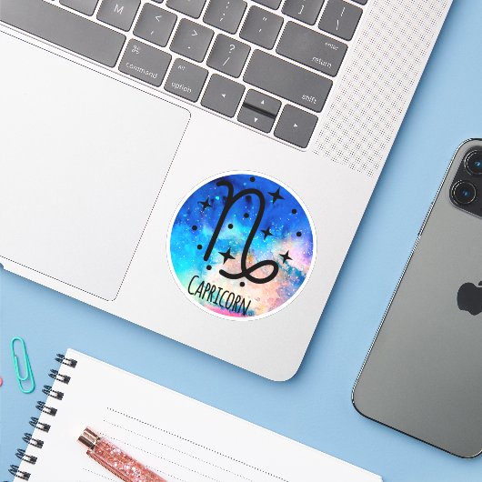 山羊座シール シール (ノートパソコンとiPhone)
