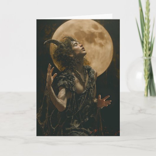 山羊座タロット占星術、男性〔占星術の〕十二宮図、カー空白のド ノートカード (正面)