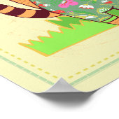 山羊座ネコ〔占星術の〕十二宮図子供部屋プリント ポスター (角)