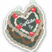山羊座ハートケーキ シール (正面)